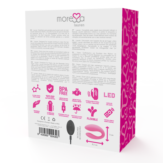 MORESSA - LAUREN REMOTE CONTROL STIMULATOR FOR COUPLES MORESSA - 10