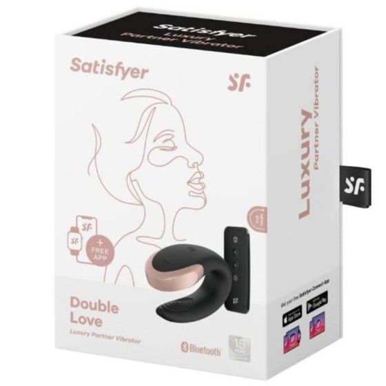 SATISFYER - DOUBLE LOVE LUXURY PARTNER VIBRATOR BLACK SATISFYER CONNECT - 5