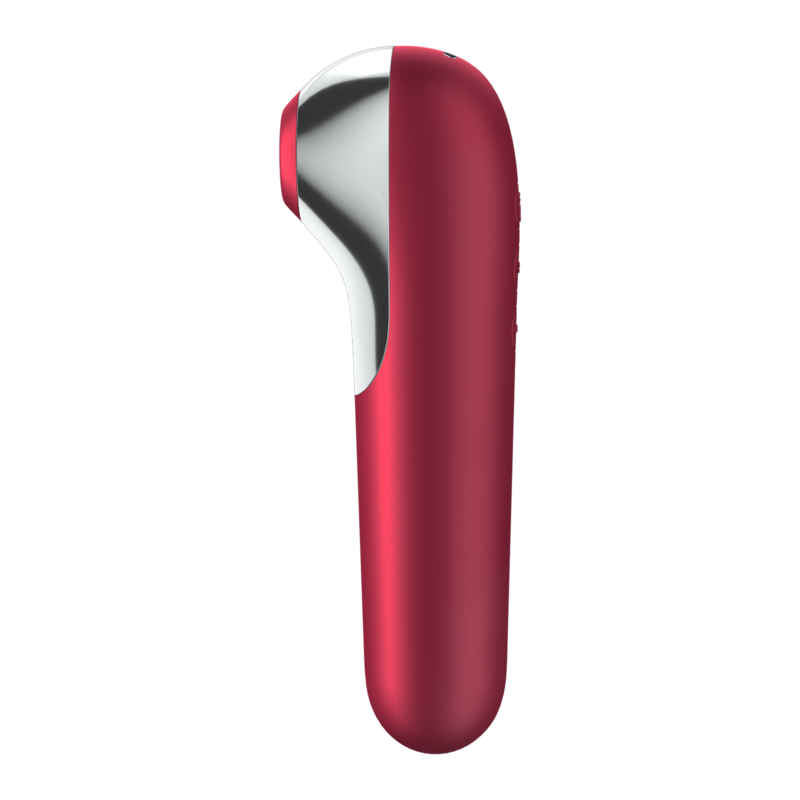 SATISFYER - DUAL LOVE VIBRATOR AND SUCTIONER WITH PULSED AIR RED SATISFYER CONNECT - 2