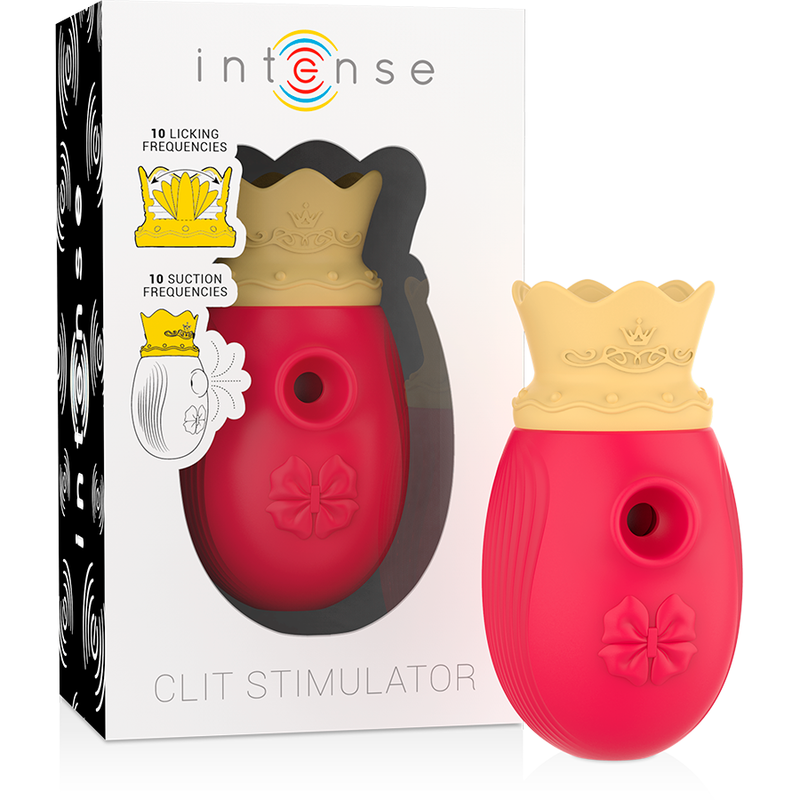 INTENSE - CLIT STIMULATOR 10 LICKING AND SUCTION FREQUENCIES - RED INTENSE COUPLES TOYS - 2