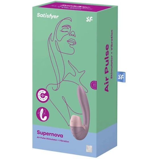 SATISFYER - SUPERNOVA AIR PULSE STIMULATOR & VIBRATION PINK  - 3