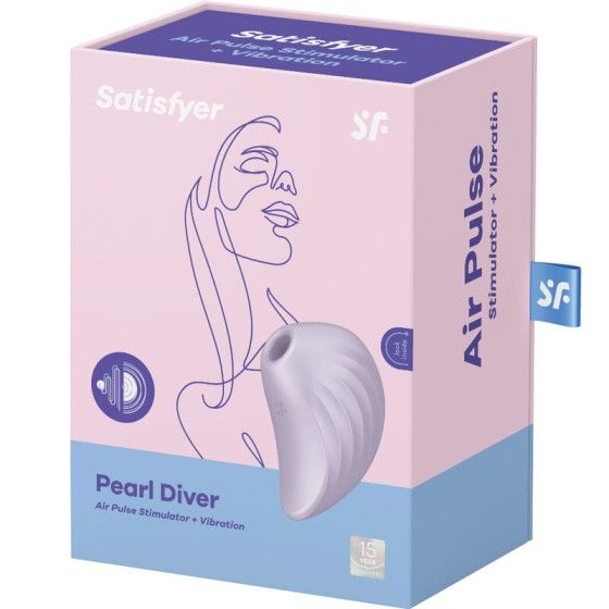 SATISFYER - PEARL DIVER AIR PULSE STIMULATOR & VIBRATOR VIOLET SATISFYER AIR PULSE - 4