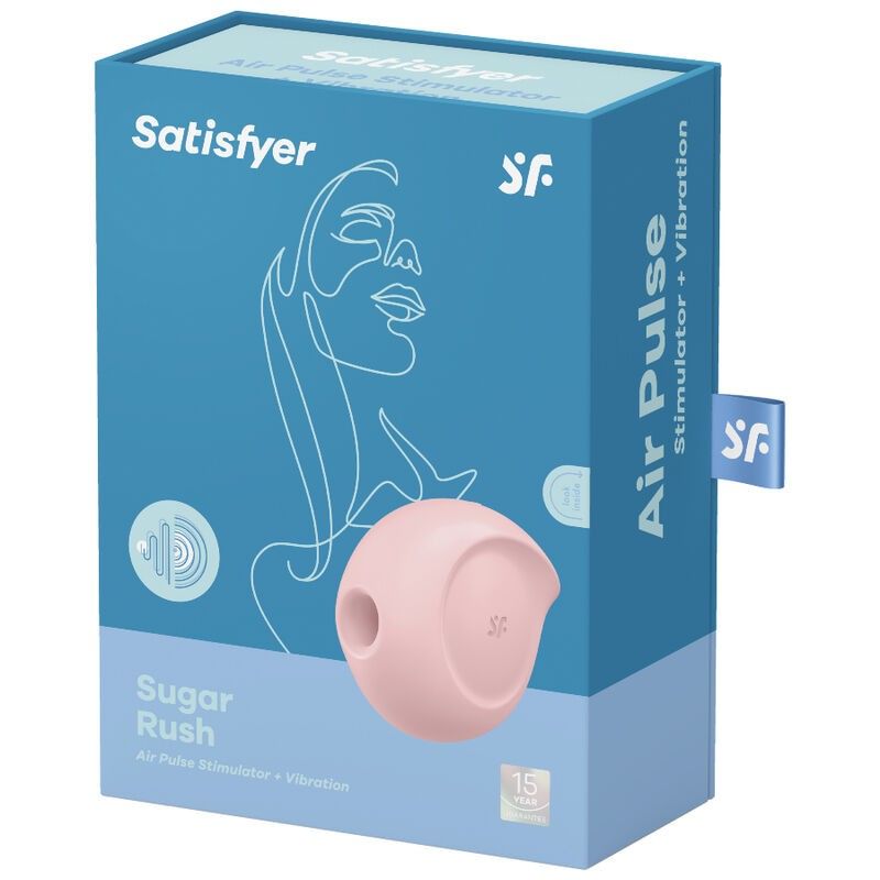 SATISFYER - SUGAR RUSH AIR PULSE STIMULATOR & VIBRATOR PINK SATISFYER AIR PULSE - 4