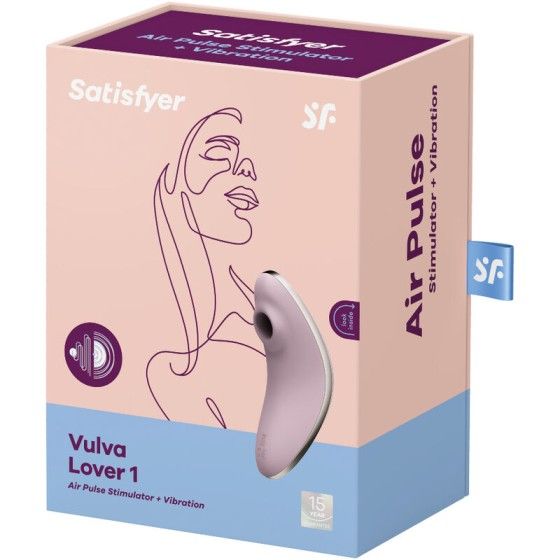 SATISFYER - VULVA LOVER 1 AIR PULSE STIMULATOR & VIBRATOR VIOLET SATISFYER AIR PULSE - 4