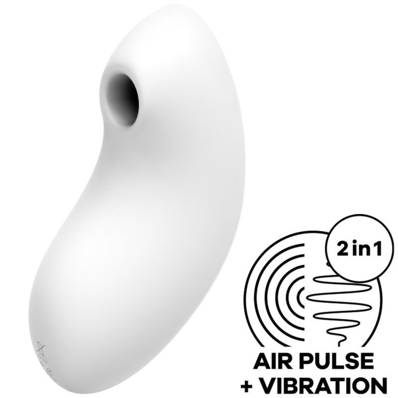 SATISFYER - VULVA LOVER 2 AIR PULSE STIMULATOR & VIBRATOR WHITE SATISFYER AIR PULSE - 1