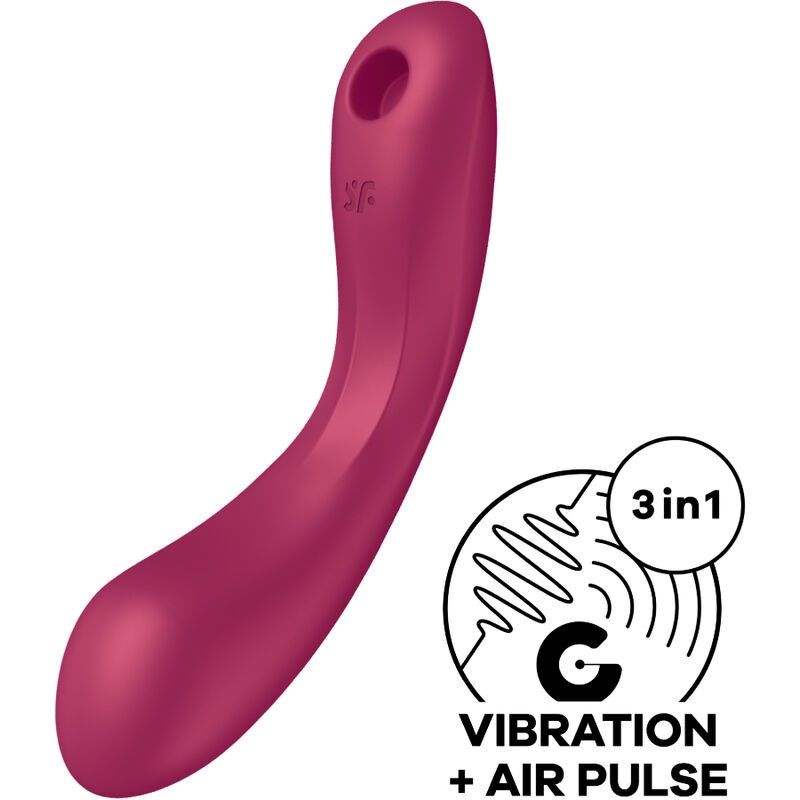 SATISFYER - CURVE TRINITY 1 AIR PULSE VIBRATION RED SATISFYER AIR PULSE - 1