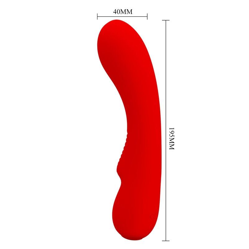 PRETTY LOVE - PRESCOTT RECHARGEABLE VIBRATOR RED PRETTY LOVE SMART - 5