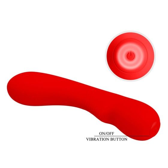 PRETTY LOVE - PRESCOTT RECHARGEABLE VIBRATOR RED PRETTY LOVE SMART - 6