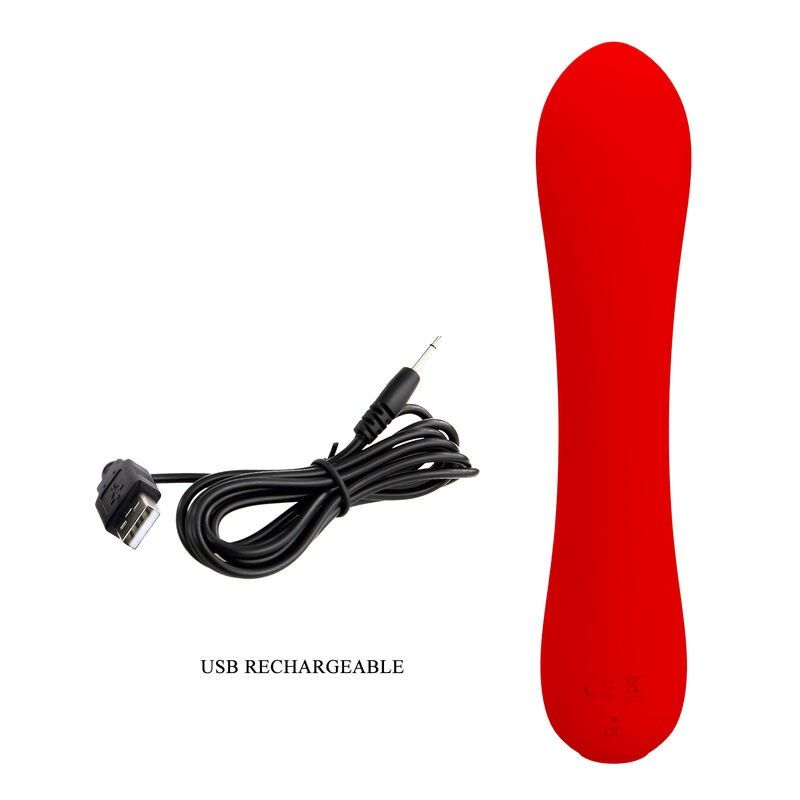 PRETTY LOVE - PRESCOTT RECHARGEABLE VIBRATOR RED PRETTY LOVE SMART - 8