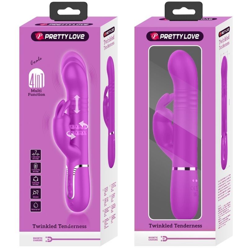 PRETTY LOVE - COALE RABBIT VIBRATOR PEARLS VIOLET PRETTY LOVE FLIRTATION - 10