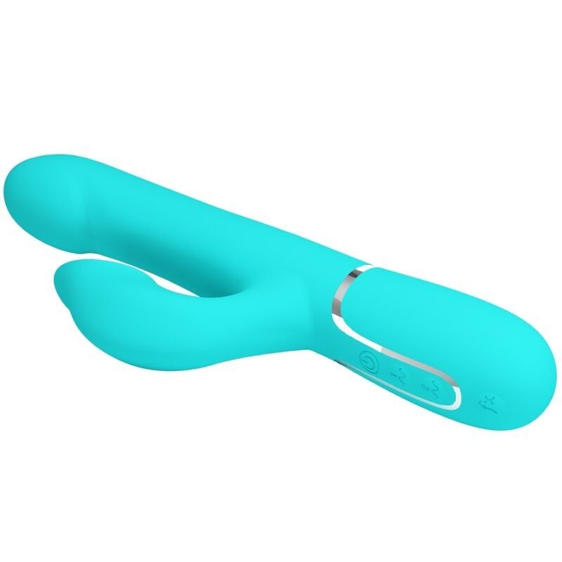 PRETTY LOVE - RABBIT VIBRATOR PEARLS AQUA GREEN PRETTY LOVE FLIRTATION - 6