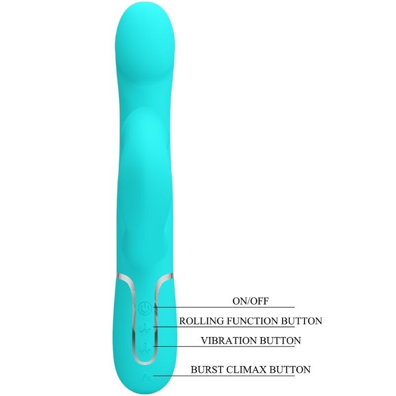 PRETTY LOVE - RABBIT VIBRATOR PEARLS AQUA GREEN PRETTY LOVE FLIRTATION - 8