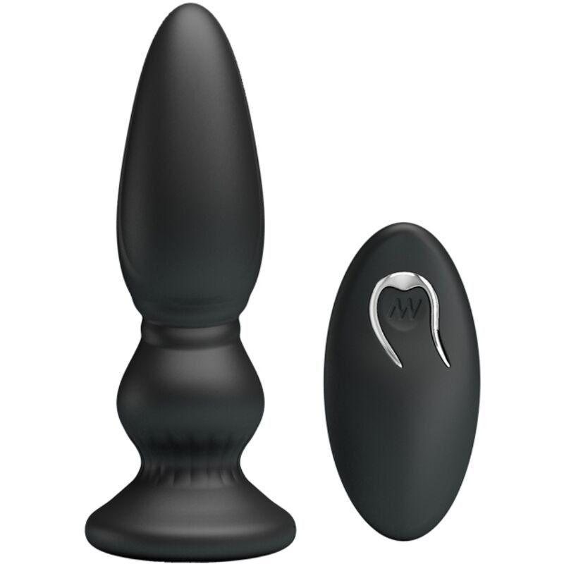 MR PLAY - POWERFUL VIBRATOR REMOTE CONTROL ANAL PLUG BLACK MR PLAY - 1