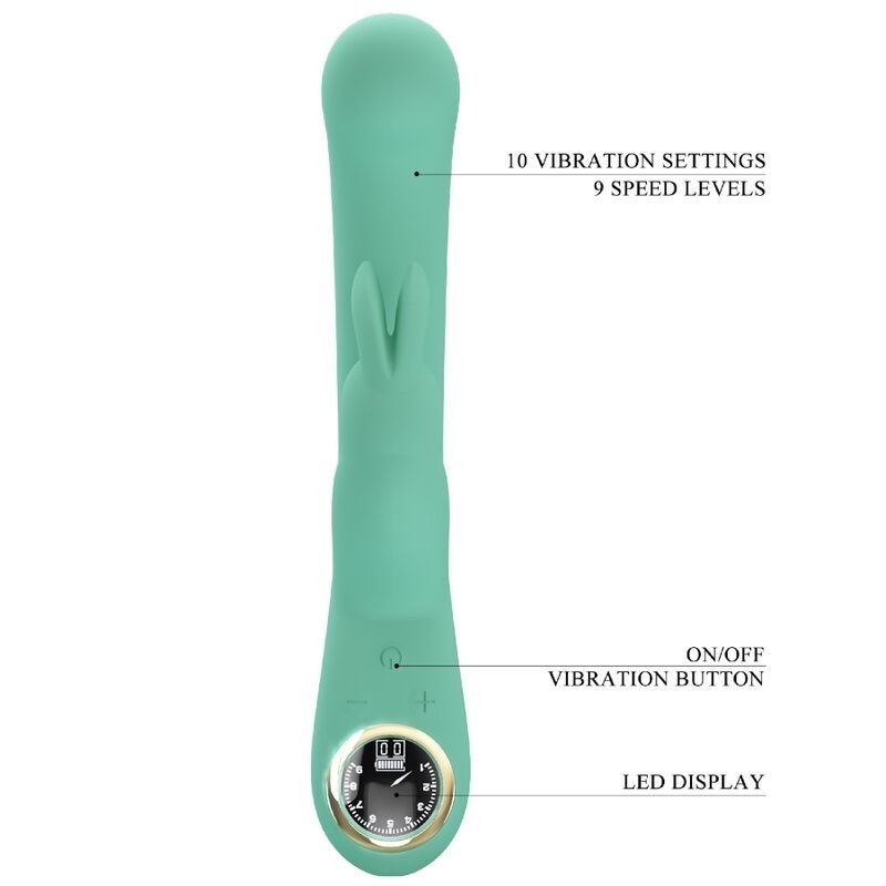 PRETTY LOVE - LAMAR RABBIT VIBRATOR & GREEN G-SPOT PRETTY LOVE LED - 8