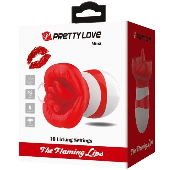 PRETTY LOVE - MINA TONGUE STIMULATOR LIGHT RED PRETTY LOVE FLIRTATION - 8