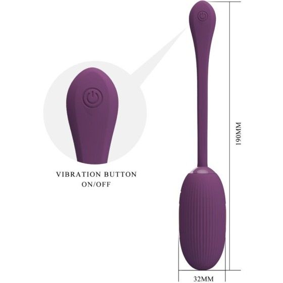 PRETTY LOVE - DOREEN PURPLE RECHARGEABLE VIBRATING EGG PRETTY LOVE SMART - 4