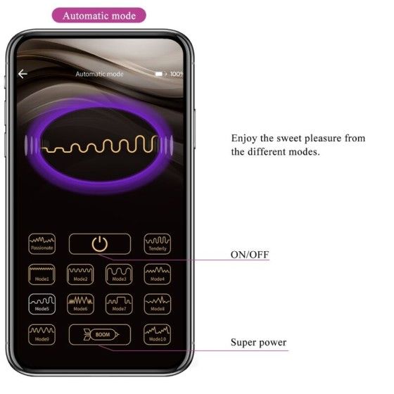 PRETTY LOVE - DOREEN PURPLE RECHARGEABLE VIBRATING EGG PRETTY LOVE SMART - 15