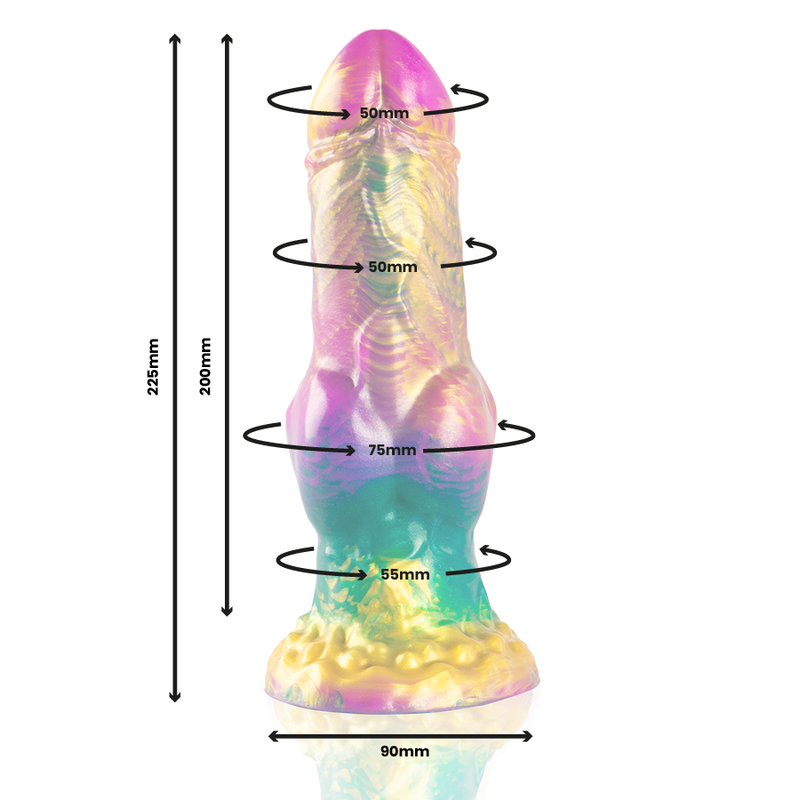 EPIC - IRIS DILDO WITH RAINBOW TESTICLES OF PLEASURE EPIC - 3