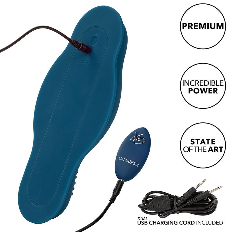 CALIFORNIA EXOTICS - RIDER MASSAGER DOUBLE MOTOR REMOTE CONTROL BLUE CALIFORNIA EXOTICS - 13