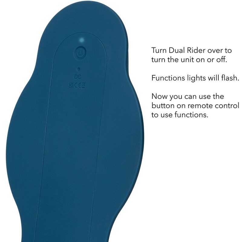 CALIFORNIA EXOTICS - RIDER MASSAGER DOUBLE MOTOR REMOTE CONTROL BLUE CALIFORNIA EXOTICS - 15