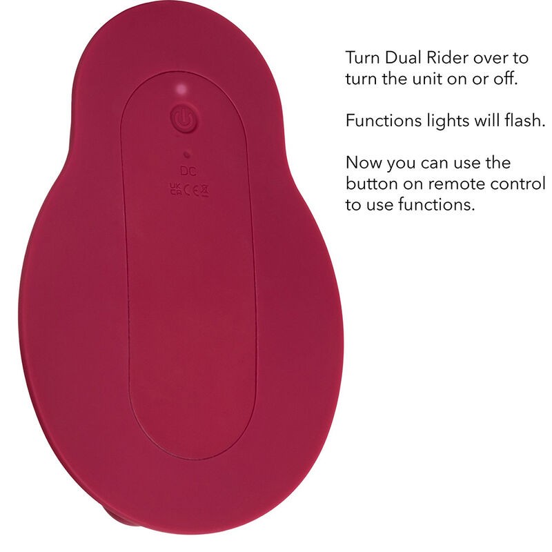 CALIFORNIA EXOTICS - RIDER MASSAGER DOUBLE MOTOR REMOTE CONTROL RED CALIFORNIA EXOTICS - 15