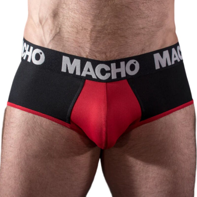 MACHO - MS26N SLIP BLACK/RED S MACHO UNDERWEAR - 1