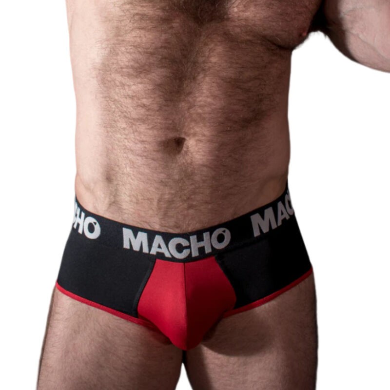 MACHO - MS26N SLIP BLACK/RED L MACHO UNDERWEAR - 2