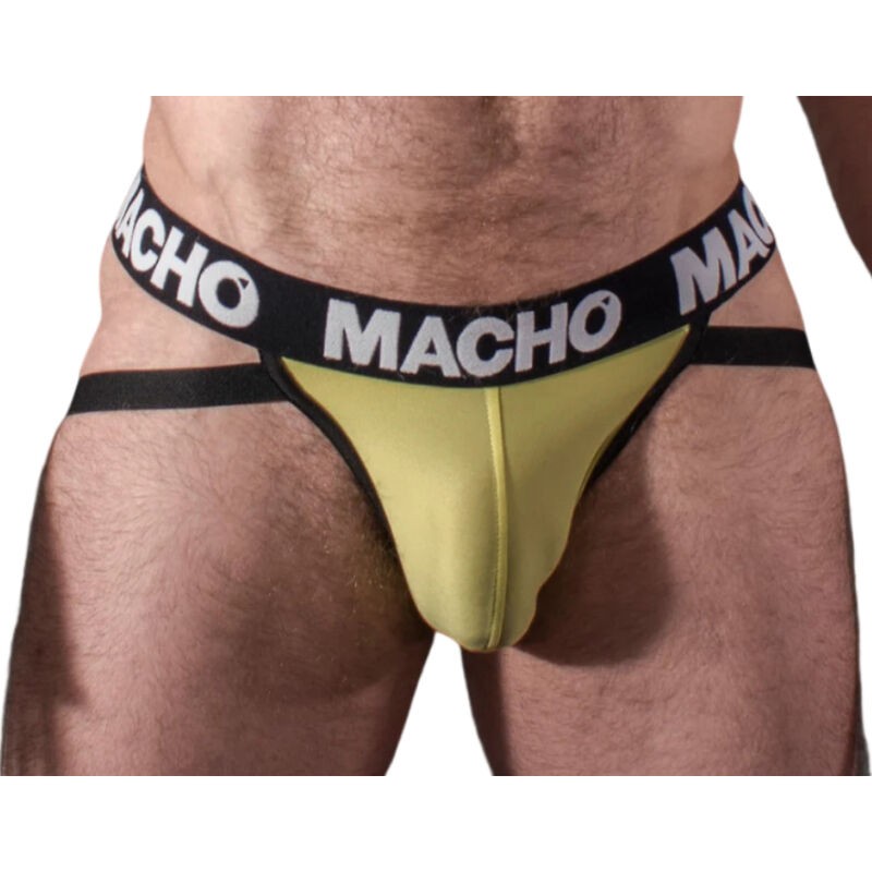 MACHO - MX25A JOCK LYCRA YELLOW XL MACHO UNDERWEAR - 1