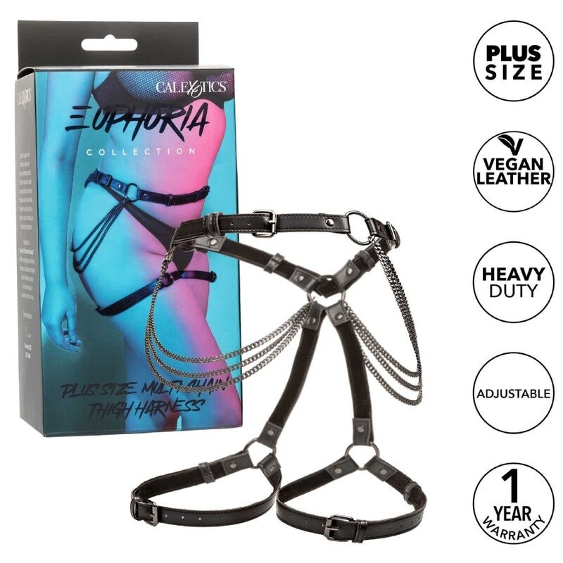 CALIFORNIA EXOTICS - EUPHORIA PLUS SIZE MULTI CHAIN THIGH HARNESS CALIFORNIA EXOTICS - 3