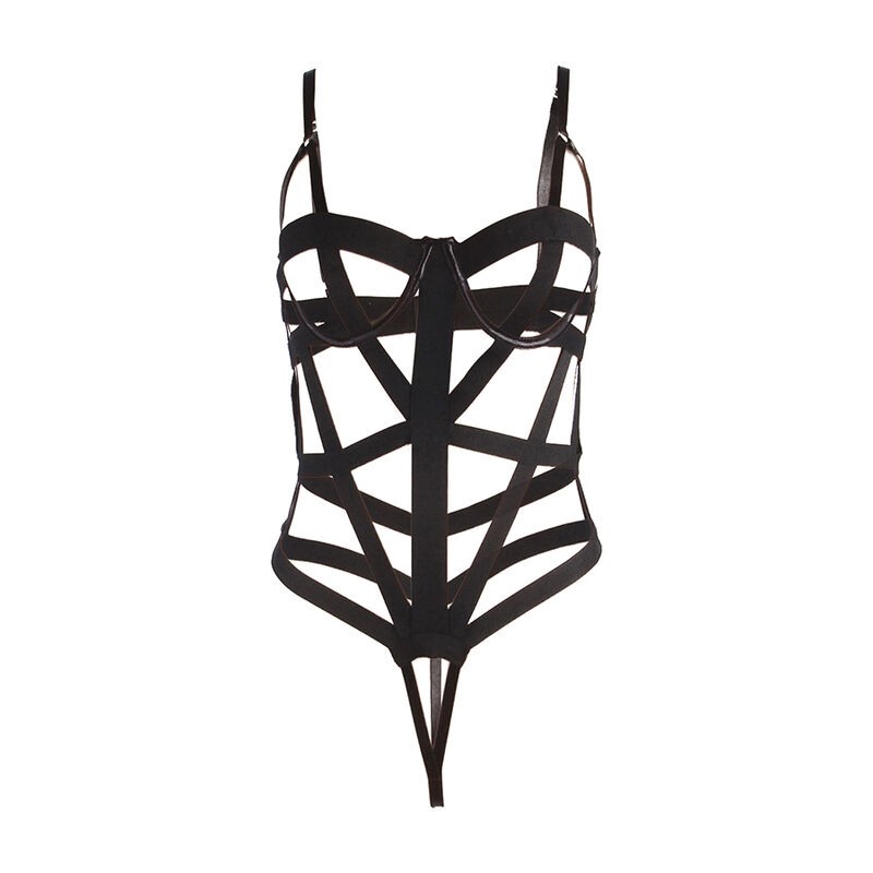 SUBBLIME - SEXY BODY WITH CUTOUTS BLACK S/M SUBBLIME FETISH - 4