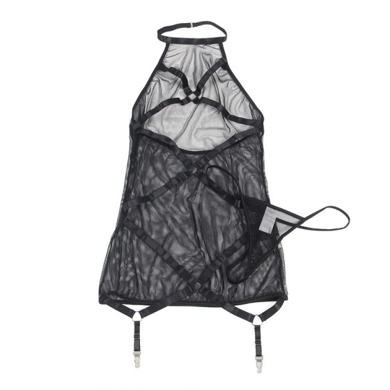 SUBLLIME - TRANSPARENT HALTER NECK DRESS BLACK S/M SUBBLIME DRESSES - 4
