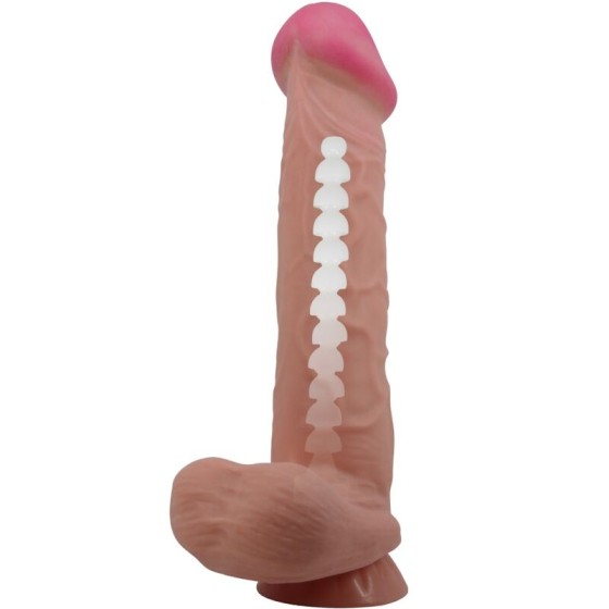 PRETTY LOVE - SLIDING SKIN SERIES REALISTIC DILDO WITH SLIDING SKIN SUCTION CUP BROWN 26 CM PRETTY LOVE HIGH GRADE - 5