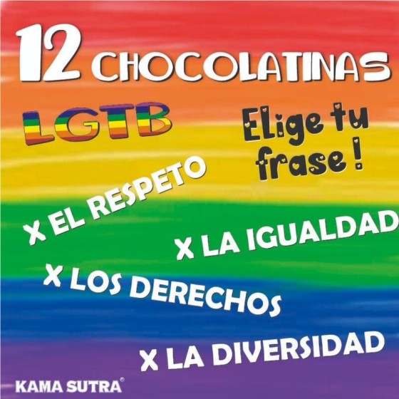 PRIDE - BOX OF 12 CHOCOLATE BARS WITH THE LGBT FLAG PRIDE - 1