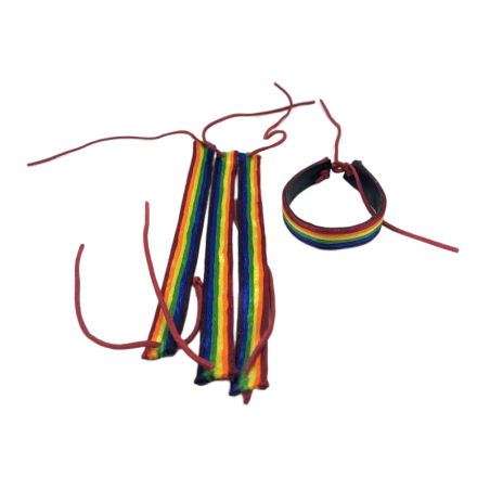 PRIDE - LGTB FLAG LEATHER BRACELET