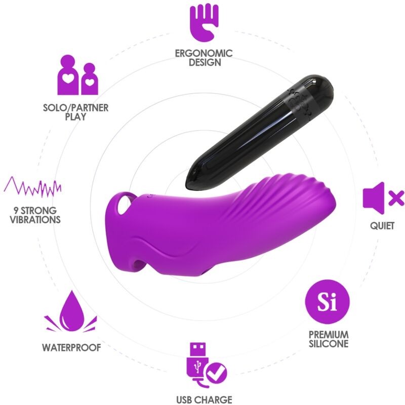 ARMONY - AURORA VIBRATOR FINGER FUCHSIA ARMONY VIBRATORS - 3