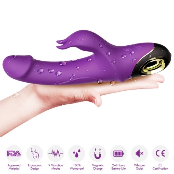 ARMONY - METEROR DILDO VIBRATOR RABBIT ROTATOR PURPLE ARMONY VIBRATORS - 3