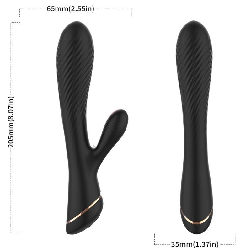 ARMONY - VIBRATOR RABBIT SILICONE BLACK ARMONY VIBRATORS - 3