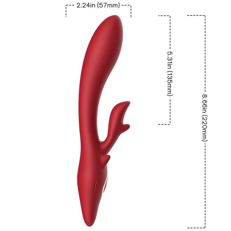 ARMONY - ELK VIBRATOR RABBIT CURVED RED ARMONY VIBRATORS - 2