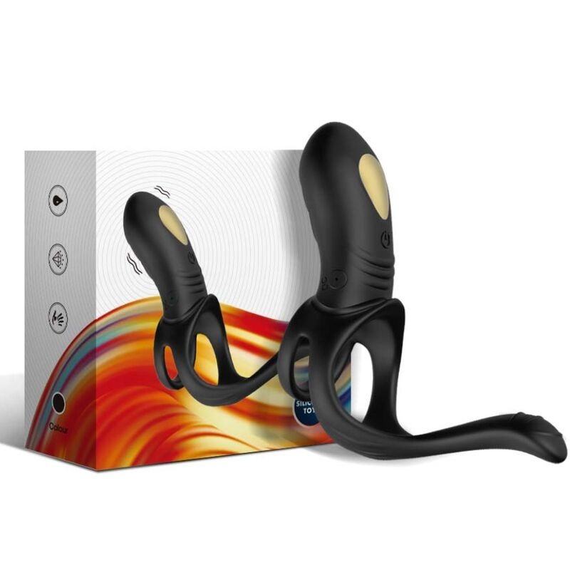 ARMONY - JOY JUMPER RING VIBRATOR FOR COUPLES & ANAL PLUG BLACK ARMONY FOR HIM - 3