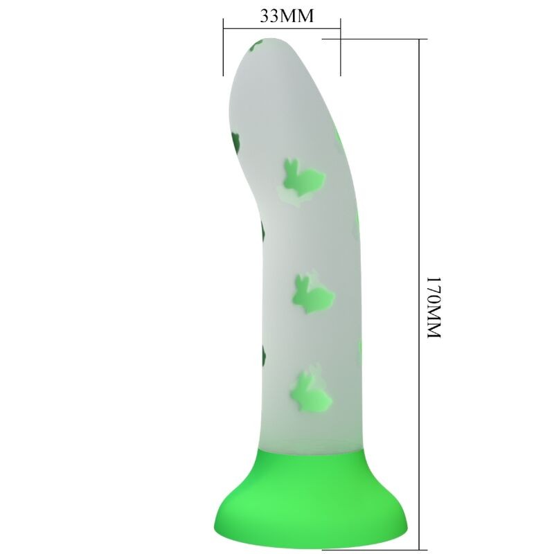 PRETTY LOVE - MAGICAL NIGHTFALL DILDO WITHOUT VIBRATION LUMINOUS GREEN PRETTY LOVE FLIRTATION - 1