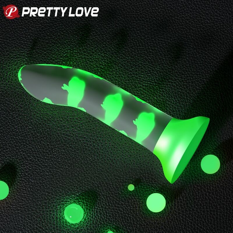 PRETTY LOVE - MAGICAL NIGHTFALL DILDO WITHOUT VIBRATION LUMINOUS GREEN PRETTY LOVE FLIRTATION - 3