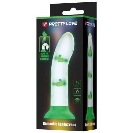 PRETTY LOVE - MAGICAL NIGHTFALL DILDO WITHOUT VIBRATION LUMINOUS GREEN PRETTY LOVE FLIRTATION - 4