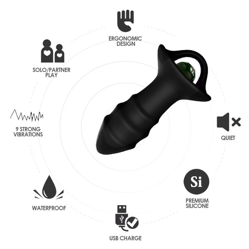 ARMONY - KYLIN FINGER VIBRATOR & ANAL PLUG REMOTE CONTROL BLACK ARMONY FOR HIM - 3