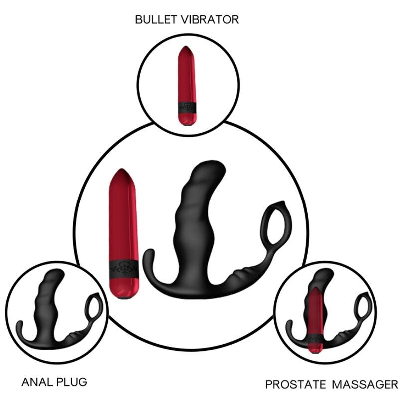 ARMONY - KNIGHT VIBRATOR ANAL PROSTATE & RING REMOTE CONTROL BLACK ARMONY FOR HIM - 3