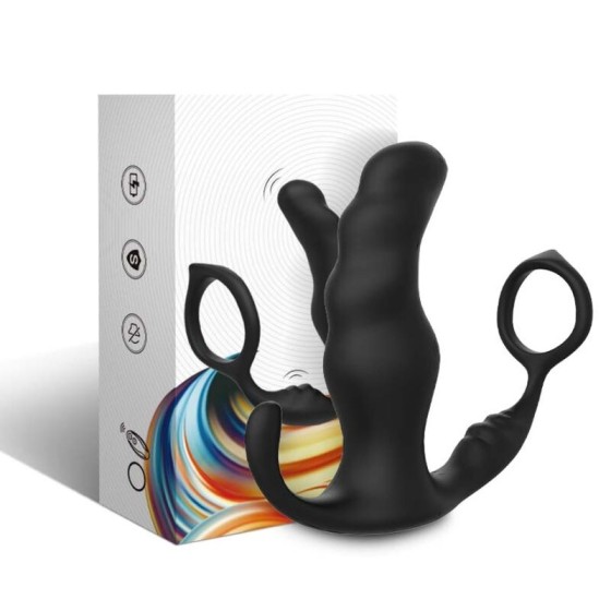 ARMONY - KNIGHT VIBRATOR ANAL PROSTATE & RING REMOTE CONTROL BLACK ARMONY FOR HIM - 4