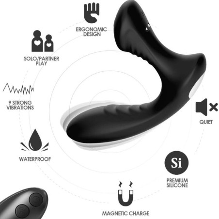 ARMONY - STORM VIBRATOR ANAL PROSTATE & PLUG REMOTE CONTROL BLACK