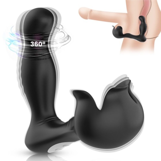 ARMONY - SURROUND VIBRATOR ANAL & STIMULATOR TESTICULOS REMOTE CONTROL BLACK ARMONY FOR HIM - 2