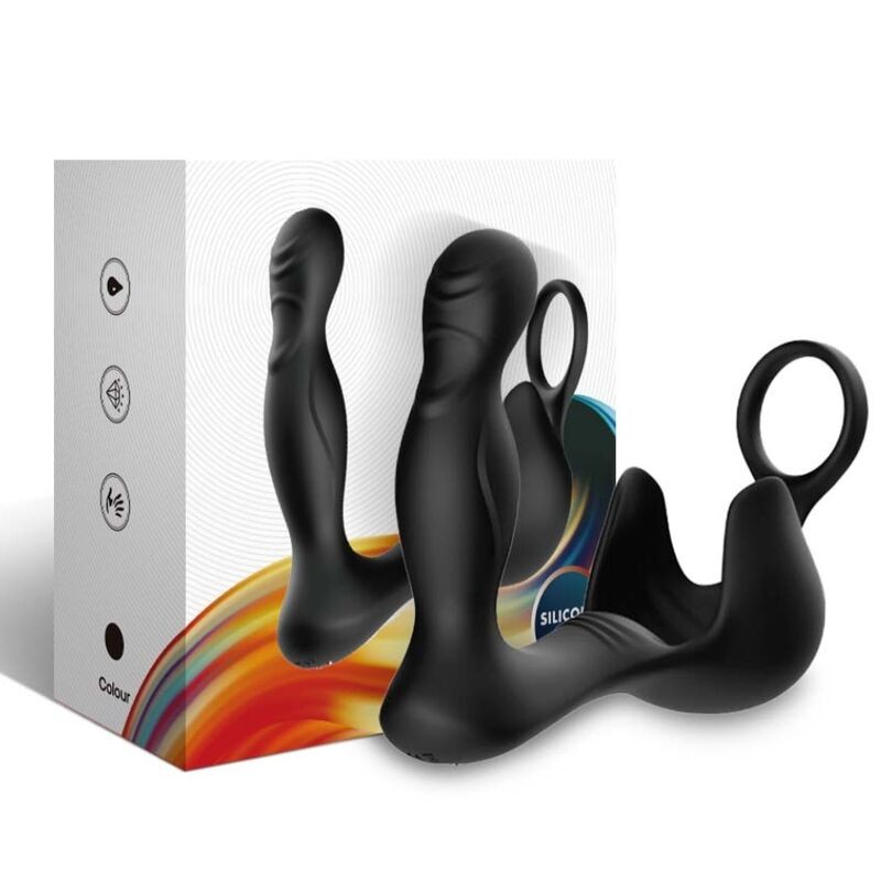 ARMONY - SURROUND VIBRATOR ANAL & STIMULATOR TESTICULOS & RING REMOTE CONTROL BLACK ARMONY FOR HIM - 3