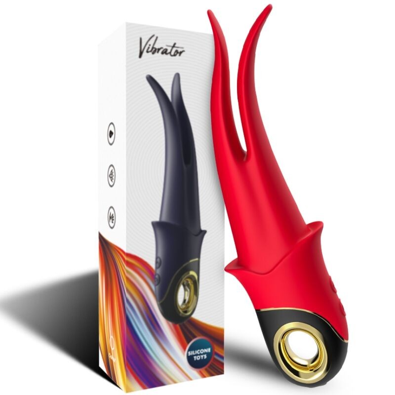 ARMONY - SHADOW VIBRATOR DOUBLE-HEAD TEASING RED ARMONY VIBRATORS - 6