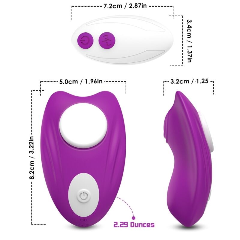 ARMONY - BUTTERFLY WEARABLE PANTIES VIBRATOR REMOTE CONTROL PURPLE ARMONY WEARABLES - 3